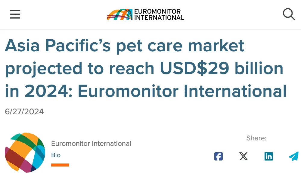 Pet market growth headline